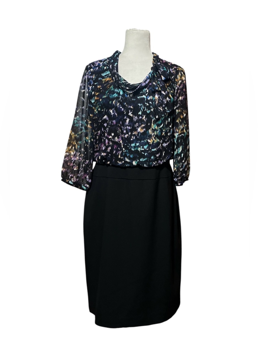 EVAN PICONE Abstract One-Piece Sleeve Dress